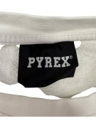PYREX CREWNECK SWEATSHIRT WHITE WITH SCRIPT LOGO - L