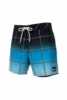 QUIKSILVER BOARD SHORTS SURF BLACK BLUE MENS PRE OWNED M