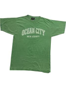 RAG WEAR T-SHIRT OCEAN CITY NEW JERSEY ΠΡΑΣΙΝΟ UNISEX M pre-owned