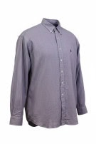 RALPH LAUREN CAMICIA BUTTON DOWN CLASSIC RIGATA VIOLA UOMO PRE OWNED XL