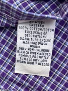 RALPH LAUREN BUTTON DOWN SHIRT PLAID PURPLE MENS PRE OWNED L