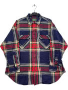 RALPH LAUREN COUNTRY SHIRT VINTAGE PLAID NAVY RED MENS PRE OWNED M