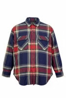 RALPH LAUREN COUNTRY SHIRT VINTAGE PLAID NAVY RED MENS PRE OWNED M