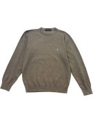 RALPH LAUREN CREWNECK SWEATER MINIMAL OLIVE MENS PRE OWNED S