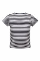 RALPH LAUREN GRAPHIC TEE STRIPED NAVY UNISEX PRE OWNED S