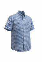 RALPH LAUREN ΚΟΝΤΟΜΑΝΙΚΟ ΠΟΥΚΑΜΙΣΟ CLASSIC ΚΑΡΟ ΜΠΛΕ ΑΝΤΡΙΚΟ PRE OWNED L