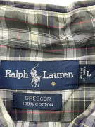 RALPH LAUREN ΚΟΝΤΟΜΑΝΙΚΟ ΠΟΥΚΑΜΙΣΟ CLASSIC ΚΑΡΟ ΠΡΑΣΙΝΟ ΑΝΤΡΙΚΟ PRE OWNED L