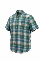 RALPH LAUREN SHORT SLEEVE SHIRT CLASSIC PLAID GREEN MENS PRE OWNED L