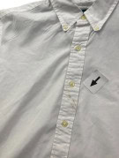 RALPH LAUREN SHORT SLEEVE SHIRT CLASSIC WHITE MENS PRE OWNED L