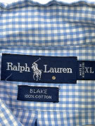 RALPH LAUREN ΚΟΝΤΟΜΑΝΙΚΟ ΠΟΥΚΑΜΙΣΟ CLASSIC ΜΠΛΕ ΚΑΡΟ ΑΝΤΡΙΚΟ PRE OWNED XL