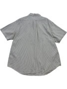 RALPH LAUREN SHORT SLEEVE SHIRT CLASSIC STRIPED WHITE BLACK MEN PRE OWNED XXL