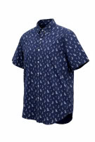 RALPH LAUREN CAMICIA A MANICHE CORTE GRAFICA NAVY UOMO PRE OWNED S