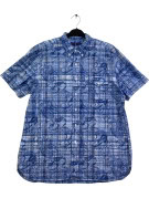 RALPH LAUREN SHORT SLEEVE SHIRT PAISLEY BLUE MEN PRE OWNED L