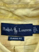RALPH LAUREN ΜΑΚΡΥΜΑΝΙΚΟ ΠΟΥΚΑΜΙΣΟ CLASSIC FIT ΑΝΟΙΧΤΟ ΚΙΤΡΙΝΟ ΑΝΤΡΙΚΟ PRE OWNED L