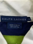 RALPH LAUREN Maglia da rugby a righe verde chiaro/blu UNISEX M