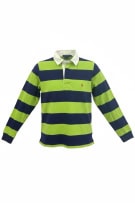 RALPH LAUREN Maglia da rugby a righe verde chiaro/blu UNISEX M
