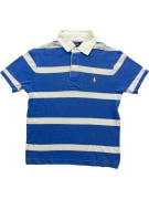 RALPH LAUREN POLO MAGLIA A RIGHE CON LOGO RICAMATO BLU/BIANCO UOMO S