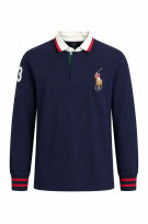 RALPH LAUREN POLO SHIRT RACING NAVY UOMO PRE OWNED XL