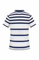 RALPH LAUREN POLO SHIRT RIGATA NAVY BIANCO UOMO PRE OWNED S