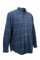 RALPH LAUREN CAMICIA anni \'90 THE BIG OXFORD A QUADRI BLU-VERDE UNISEX XXL