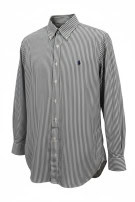 RALPH LAUREN ΠΟΥΚΑΜΙΣΟ BUTTON DOWN CLASSIC ΜΑΥΡΟ ΛΕΥΚΟ ΑΝΤΡΙΚΟ PRE OWNED L