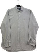 RALPH LAUREN ΠΟΥΚΑΜΙΣΟ BUTTON DOWN ΚΛΑΣΙΚΟ ΑΝΟΙΧΤΟ ΓΚΡΙ ΑΝΤΡΙΚΟ PRE OWNED XL
