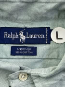 RALPH LAUREN CAMICIA BUTTON DOWN CLASSICA VERDE SALVIA UOMO PRE OWNED L