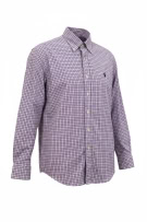 RALPH LAUREN ΠΟΥΚΑΜΙΣΟ CHECKED LOGO ΡΟΖ / ΜΠΛΕ UNISEX S
