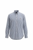 RALPH LAUREN CAMICIA A QUADRI CUSTOM FIT CON LOGO BLU UNISEX S
