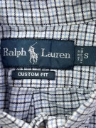 RALPH LAUREN CAMICIA A QUADRI CUSTOM FIT CON LOGO BLU UNISEX S
