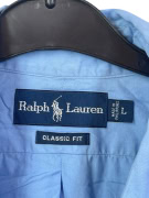 RALPH LAUREN CAMICIA CLASSIC FIT BLU DA UOMO L usata