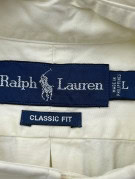RALPH LAUREN CAMICIA BUTTON DOWN CLASSIC FIT OFF WHITE UOMO PRE OWNED L