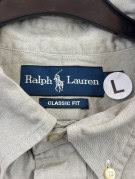 RALPH LAUREN ΠΟΥΚΑΜΙΣΟ CLASSIC FIT STONE GREY ΑΝΤΡΙΚΟ PRE OWNED L