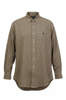 RALPH LAUREN ΠΟΥΚΑΜΙΣΟ CLASSIC ΚΑΡΟ KHAKI ΑΝΤΡΙΚΟ PRE OWNED M