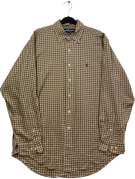 RALPH LAUREN ΠΟΥΚΑΜΙΣΟ CLASSIC ΚΑΡΟ KHAKI ΑΝΤΡΙΚΟ PRE OWNED M