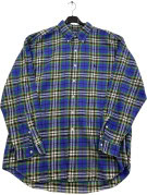 RALPH LAUREN BUTTON DOWN SHIRT CLASSIC PLAID BLUE MENS PRE OWNED XL