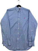 RALPH LAUREN ΠΟΥΚΑΜΙΣΟ CLASSIC ΚΑΡΟ ΜΠΛΕ ΑΝΤΡΙΚΟ PRE OWNED M