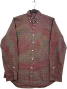 RALPH LAUREN CAMICIA CLASSIC CHECK BORDEAUX UOMO PRE OWNED M