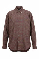 RALPH LAUREN CAMICIA CLASSIC CHECK BORDEAUX UOMO PRE OWNED M