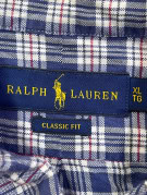 RALPH LAUREN CAMICIA BUTTON DOWN CLASSIC NAVY UOMO PRE OWNED XL