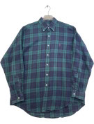 RALPH LAUREN CAMICIA BUTTON DOWN CLASSIC TARTAN NAVY VERDE UOMO PRE OWNED M