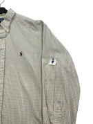 RALPH LAUREN CAMICIA BUTTON DOWN CLASSIC QUADRI OFF WHITE UOMO PRE OWNED L