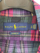 RALPH LAUREN BUTTON DOWN SHIRT CLASSIC PLAID MULTICOLOR MENS PRE OWNED L