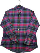 RALPH LAUREN BUTTON DOWN SHIRT CLASSIC PLAID MULTICOLOR MENS PRE OWNED L