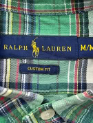 RALPH LAUREN CAMICIA CLASSIC SCOZZESE VERDE UOMO PRE OWNED M