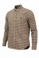 RALPH LAUREN BUTTON DOWN SHIRT CLASSIC BEIGE PLAID MEN PRE OWNED L