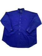 RALPH LAUREN SHIRT CLASSIC BLUE MEN PRE OWNED XXL