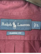RALPH LAUREN CAMICIA BUTTON DOWN CLASSICA BORDEAUX UOMO PRE OWNED L