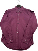 RALPH LAUREN CAMICIA BUTTON DOWN CLASSICA BORDEAUX UOMO PRE OWNED L