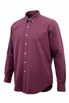 RALPH LAUREN CAMICIA BUTTON DOWN CLASSICA BORDEAUX UOMO PRE OWNED L